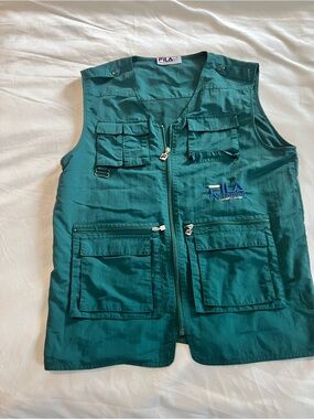 Fila expedition Teal Green Sport Shell Top Vest Sz S